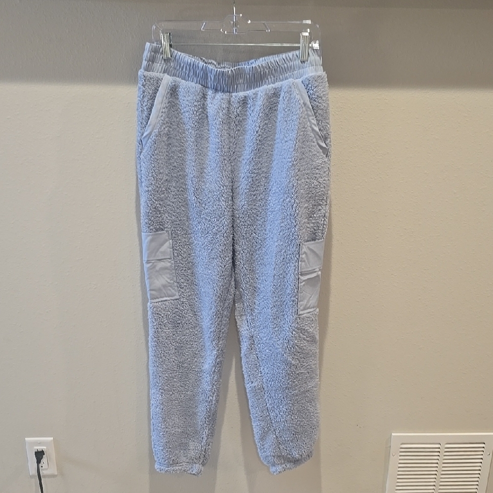 NWOT Cozy Blue Sherpa Joggers - Hippie Rose
